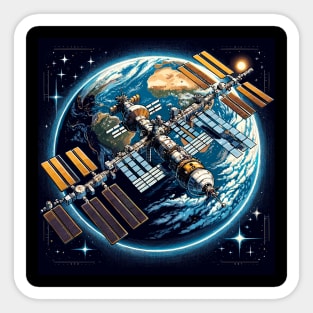 Mir Space Station - Orbiting Earth Sticker